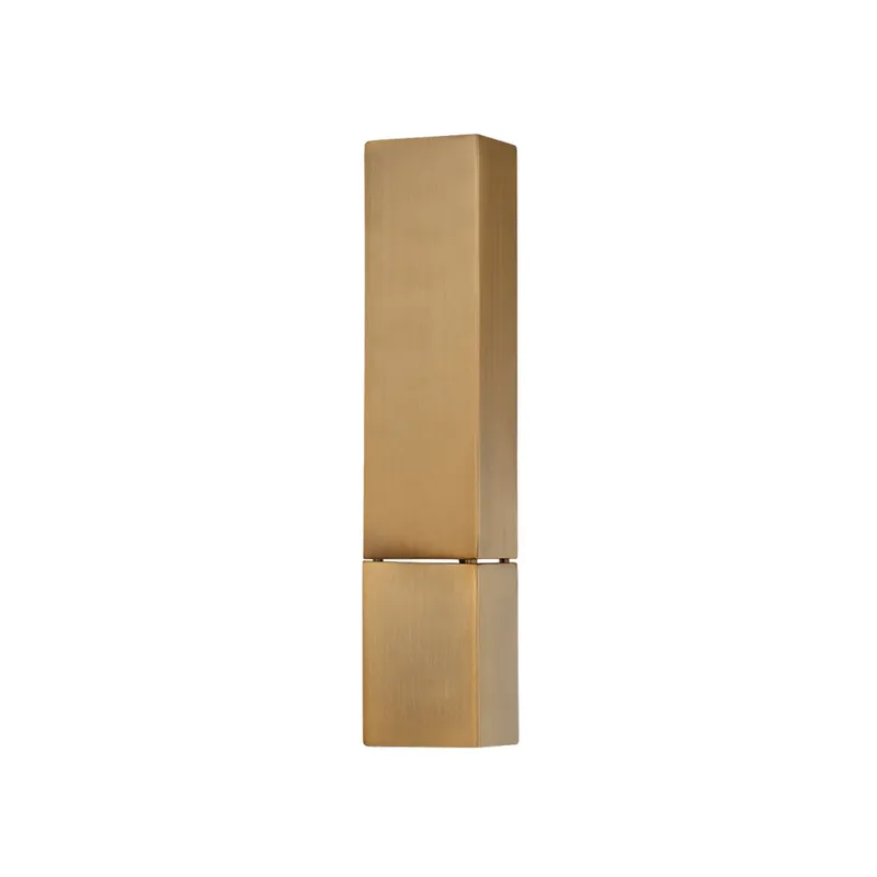 Lehi 1-Light Wall Sconce in Patina Brass 5W x 18.5H