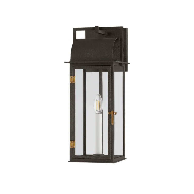 Bohen 1-Light Exterior Wall Sconce in French Iron 7.5W x 19H