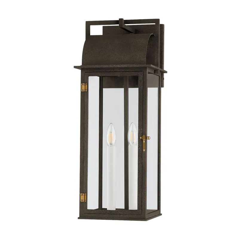 Bohen 2-Light Exterior Wall Sconce in French Iron 9.5W x 24.25H