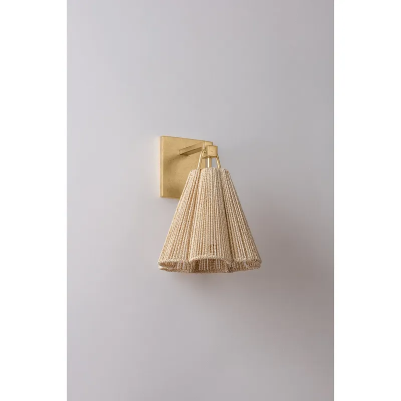 Sonoma 1-Light Wall Sconce in Vintage Gold Leaf 10W x 13H