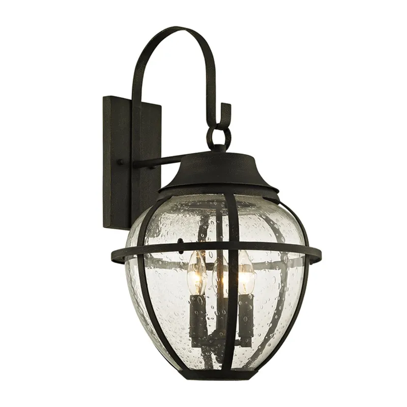 Bunker Hill 3-Light Exterior Wall Sconce in Vintage Bronze 13W x 22.75H