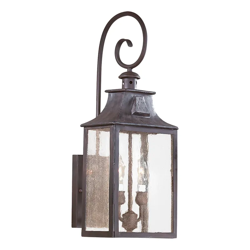 Newton 2-Light Exterior Wall Sconce in Soft Off Black 8.75W x 23H