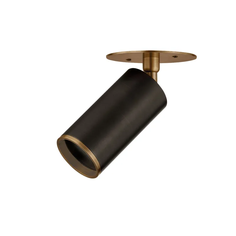 Caleb 1-Light Flush Mount in Patina Brass 4.75W x 7.25H