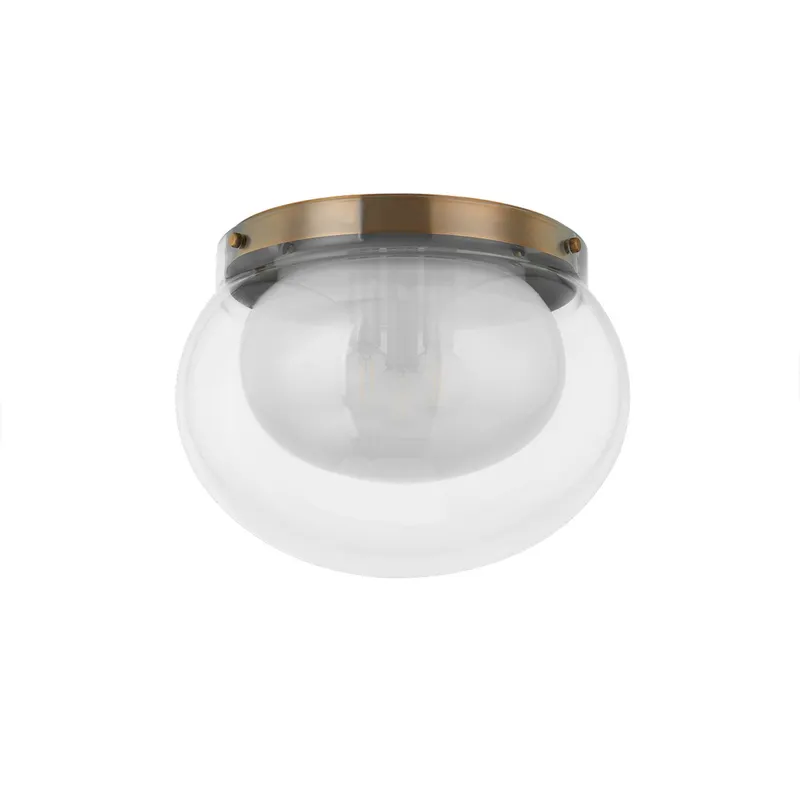 Magma 3-Light Flush Mount in Patina Brass 14.25W x 10H