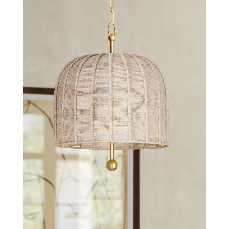 Lonnie 3-Light Pendant in Vintage Gold Leaf 15.25W x 20H