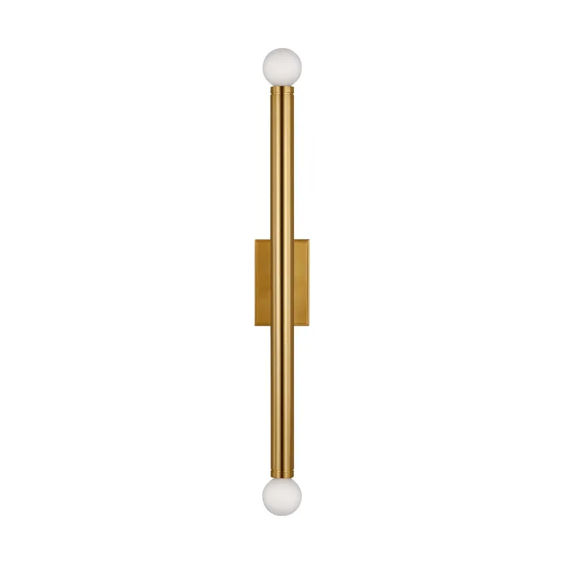 Thomas O'Brien Beckham Modern Large Single Sconce in Burnished Brass