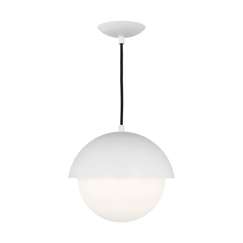 Drew & Jonathan Hyde Medium Pendant in Matte White