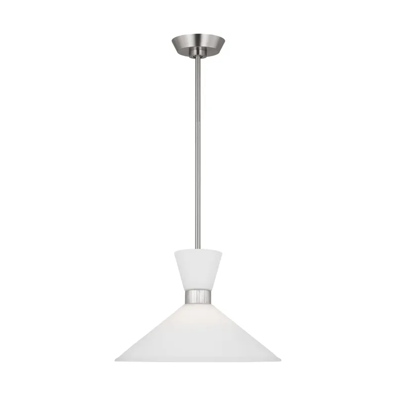 Drew & Jonathan Belcarra Medium Pendant in Brushed Steel
