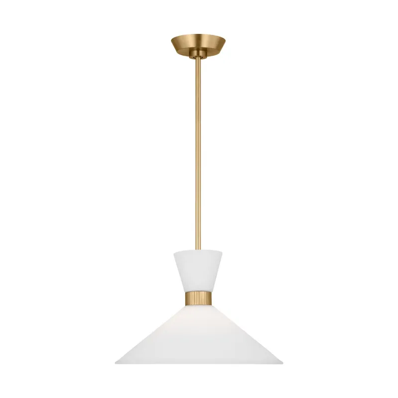 Drew & Jonathan Belcarra Medium Pendant in Satin Brass
