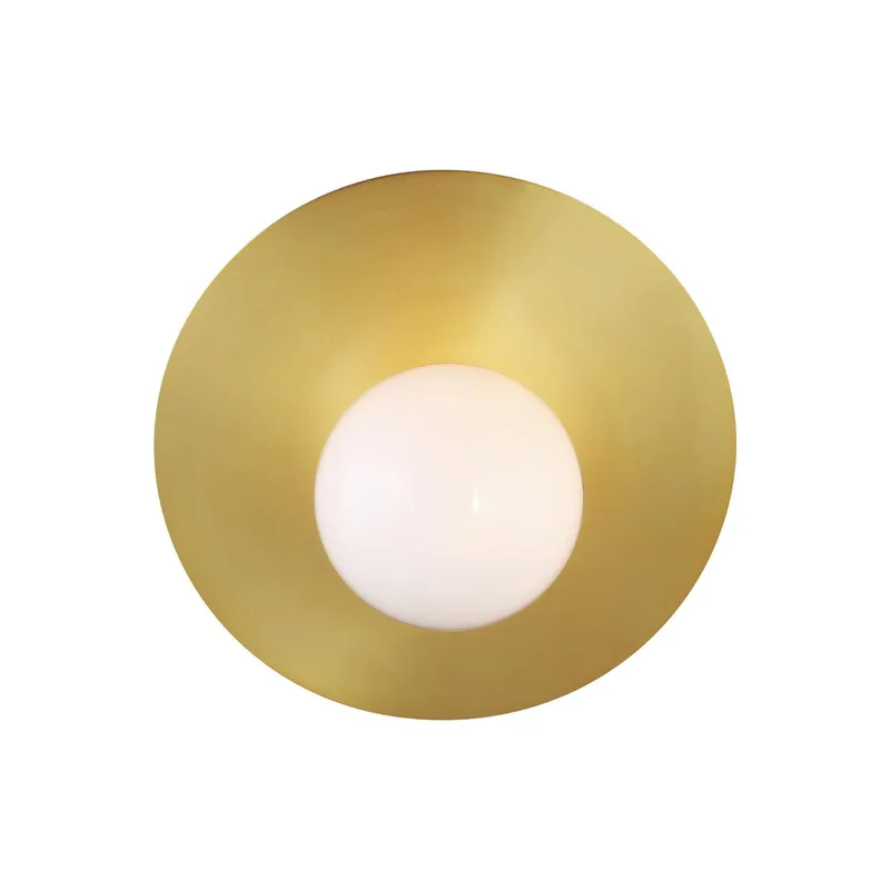 Kelly Wearstler Nodes Large Angled Sconce in Burnished Brass