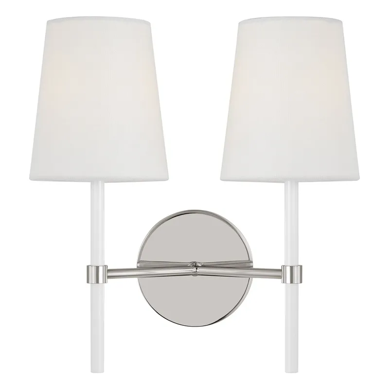 kate spade new york Monroe Double Sconce in Polished Nickel