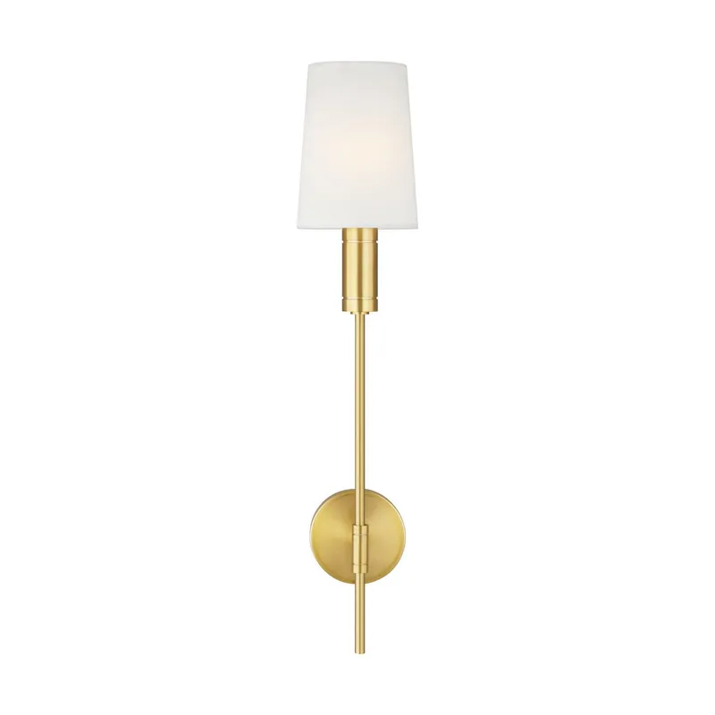 Thomas O'Brien Beckham Modern Sconce in Burnished Brass