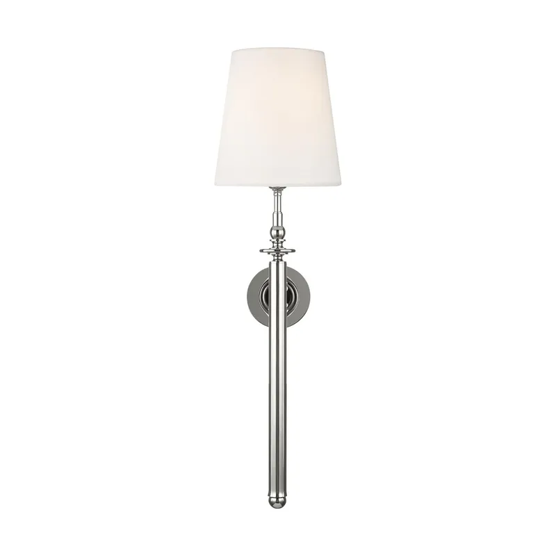 Thomas O'Brien Capri Tail Sconce in Polished Nickel