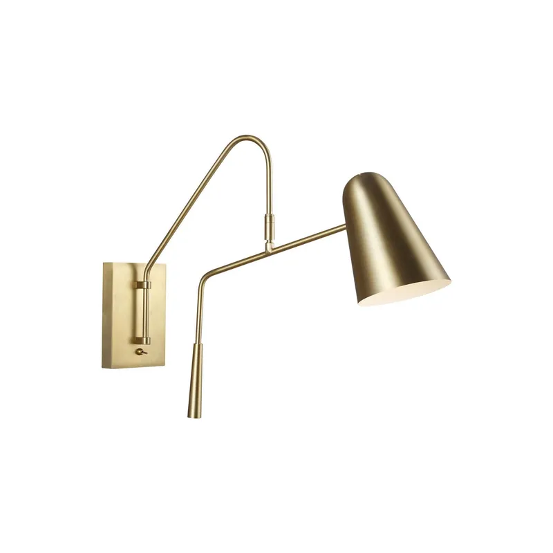 Ellen DeGeneres Simon Task Sconce in Burnished Brass