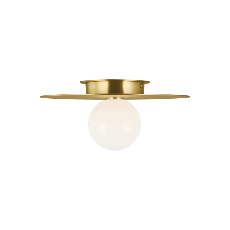 Kelly Wearstler Nodes Medium Flush Mount in Burnished Brass