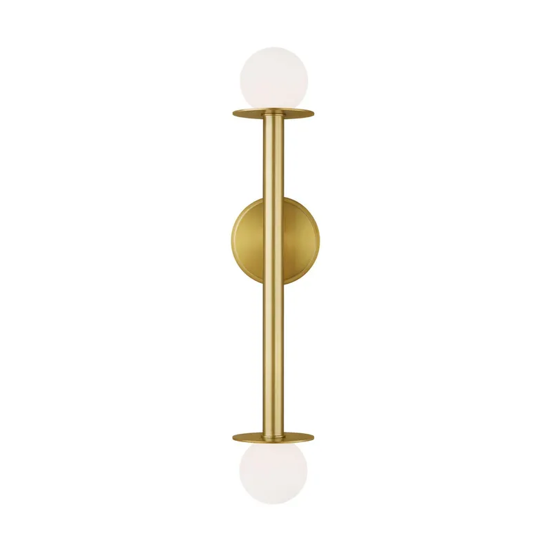 Kelly Wearstler Nodes Double Sconce in Burnished Brass