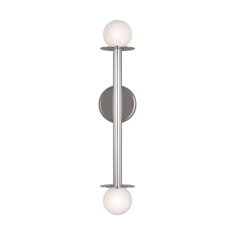 Kelly Wearstler Nodes Double Sconce in Polished Nickel