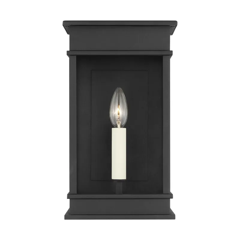 Chapman & Myers Cupertino Small Wall Lantern in Textured Black