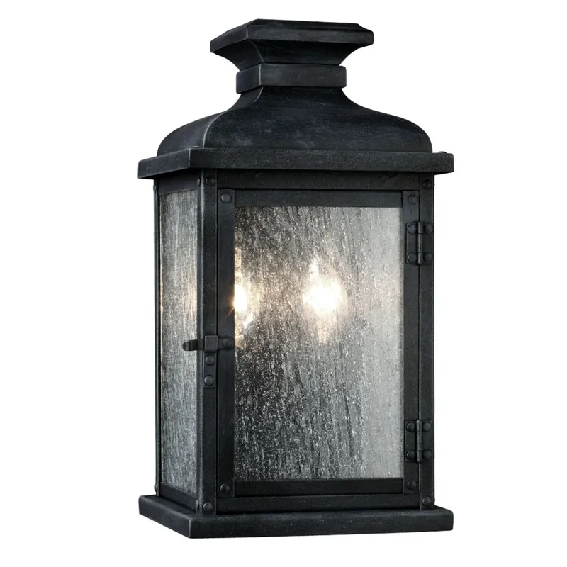 Sean Lavin Pediment Small Lantern in Dark Weathered Zinc