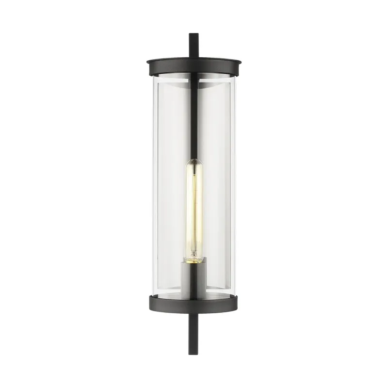 Chapman & Myers Eastham Medium Wall Lantern in Textured Black