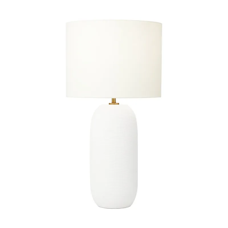 Hable Fanny Slim Table Lamp in Matte White Ceramic