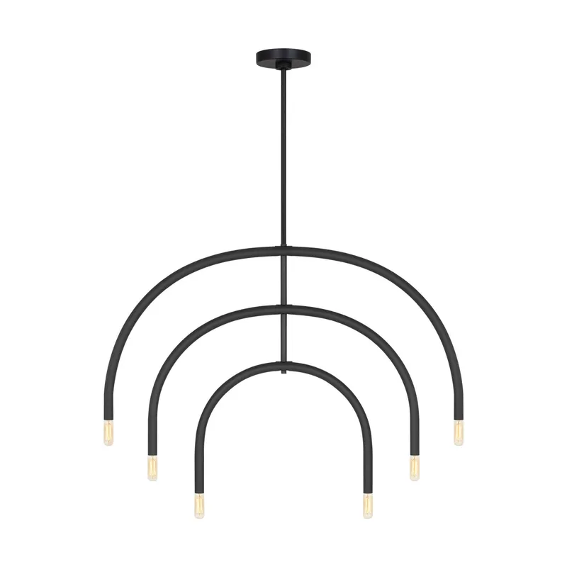 Drew & Jonathan Hadden Large Chandelier in Midnight Black
