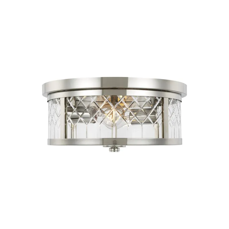 Alexa Hampton Alec Flush Mount in Polished Nickel