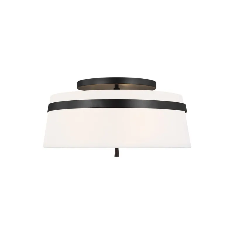 Alexa Hampton Cordtlandt Large Semi-Flush Mount in Aged Iron