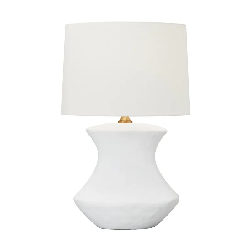 Hable Bone Table Lamp in Matte White Ceramic