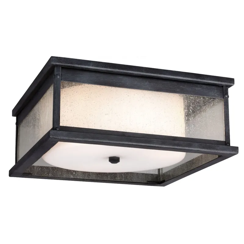 Sean Lavin Pediment Flush Mount in Dark Weathered Zinc