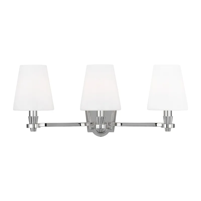 Alexa Hampton Paisley Three Light Vanity in Polished Nickel