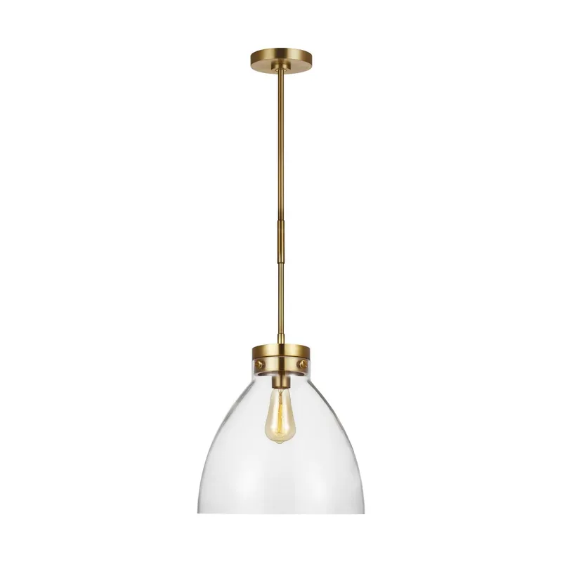 Chapman & Myers Garrett Wide Pendant in Burnished Brass