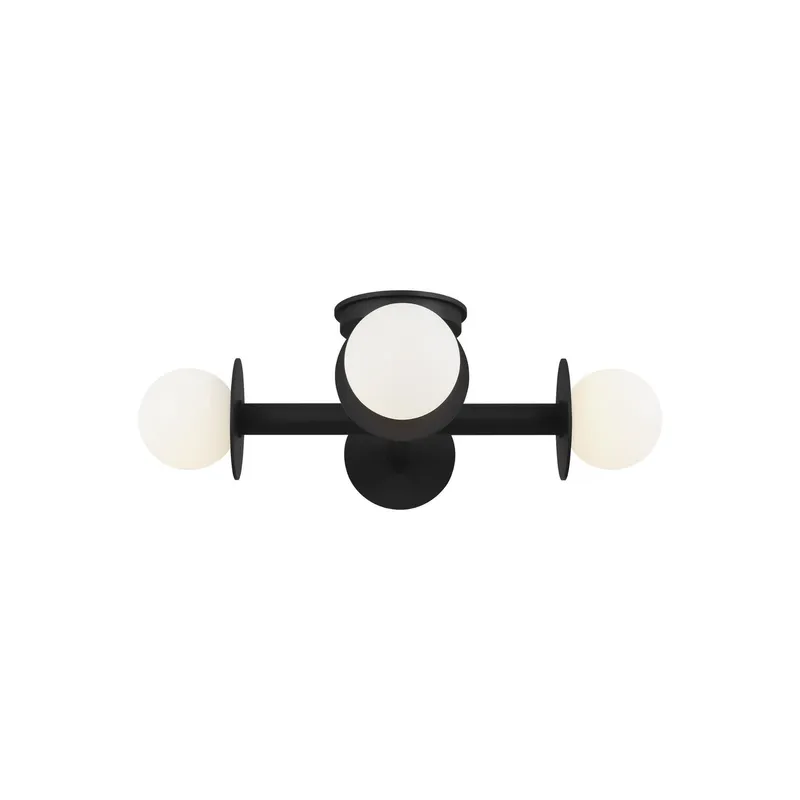 Kelly Wearstler Nodes Semi-Flush Mount in Midnight Black