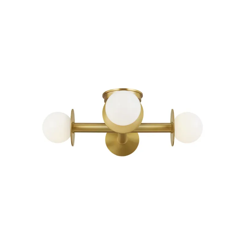 Kelly Wearstler Nodes Semi-Flush Mount in Burnished Brass