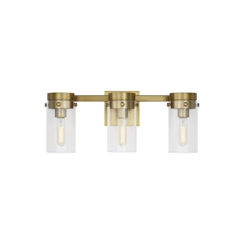Chapman & Myers Garrett 3 - Light Vanity in Burnished Brass