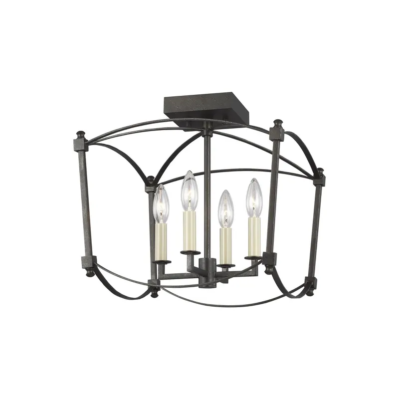 Sean Lavin Thayer Semi-Flush Mount in Smith Steel