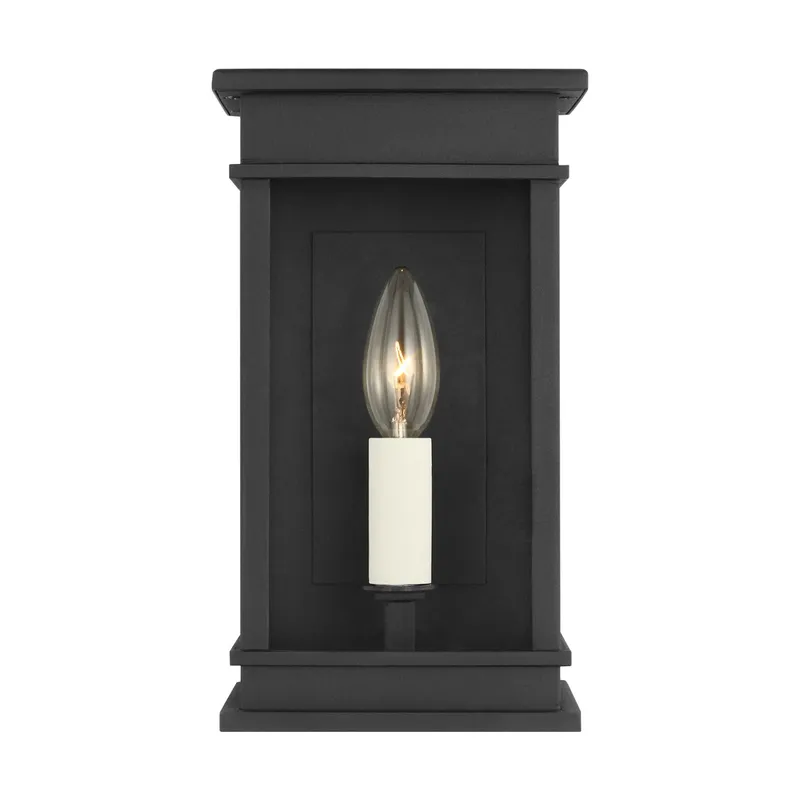 Chapman & Myers Cupertino Medium Wall Lantern in Textured Black