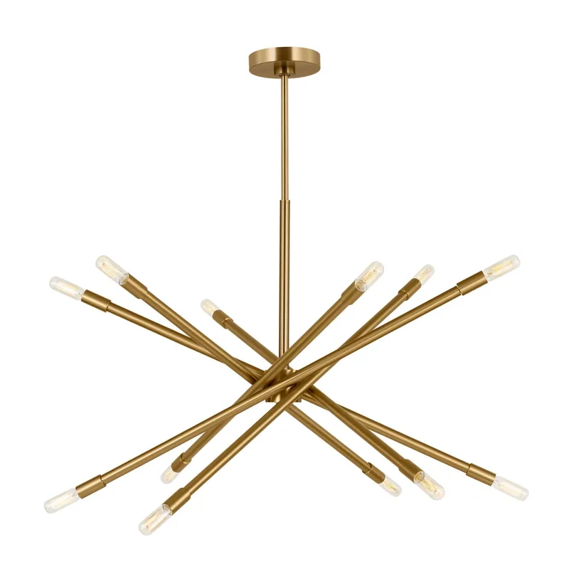 Chapman & Myers Eastyn Large Chandelier in Burnished Brass