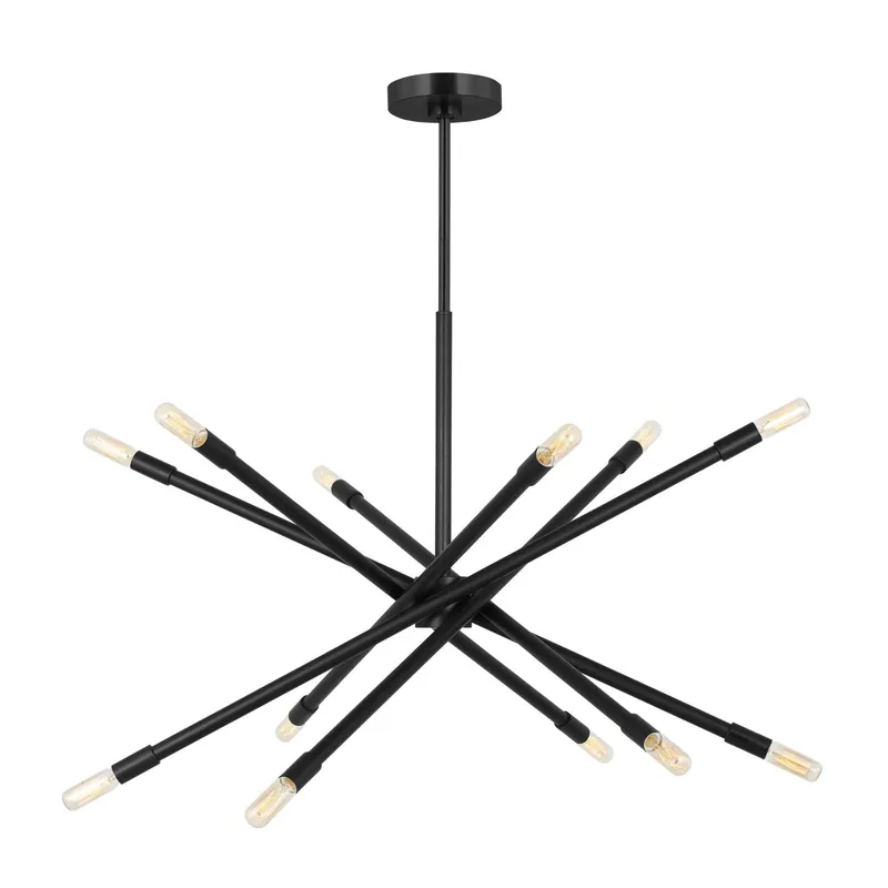 Chapman & Myers Eastyn Large Chandelier in Midnight Black