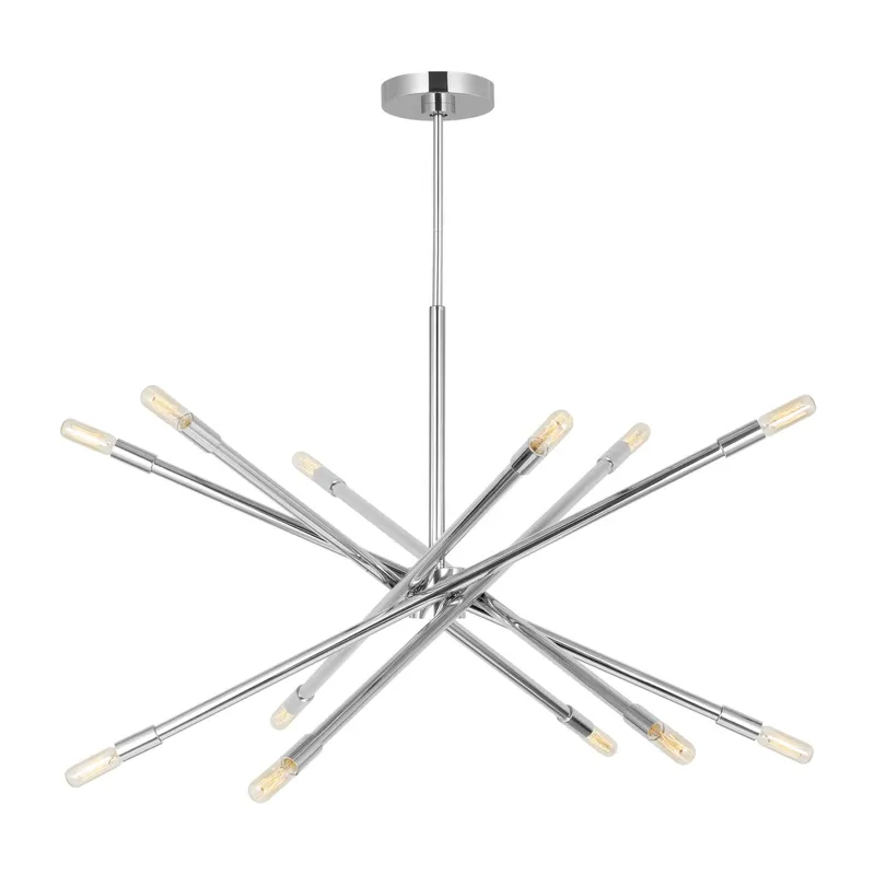Chapman & Myers Eastyn Large Chandelier in Polished Nickel