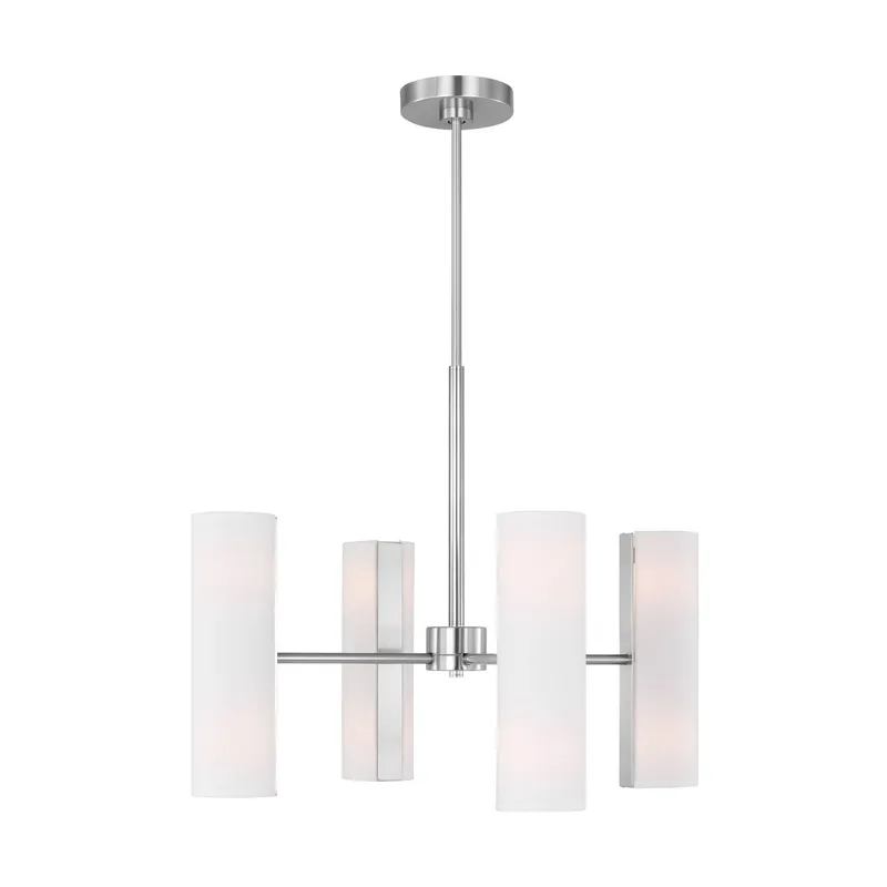 Drew & Jonathan Capalino Medium Chandelier in Brushed Steel