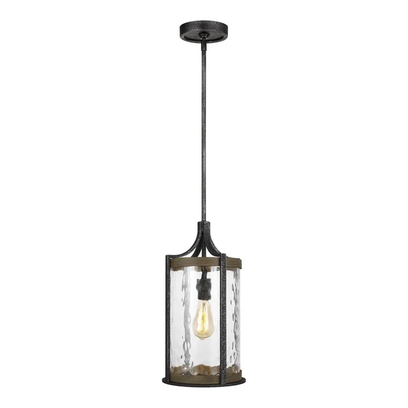 Sean Lavin Angelo Pendant in Distressed Weathered Oak / Slate Grey Metal