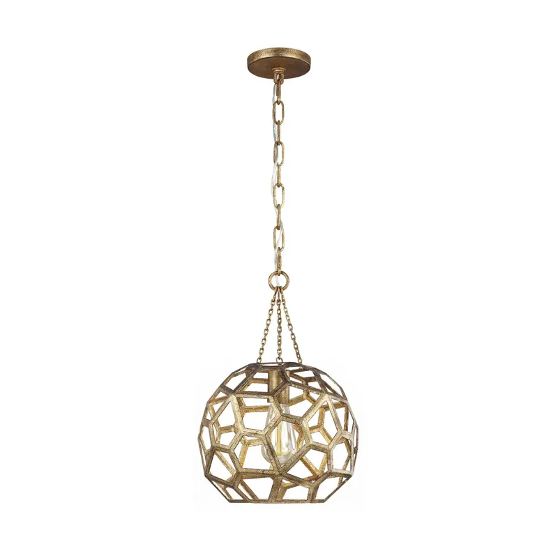 Alexa Hampton Feccetta Small Pendant in Antique Gild
