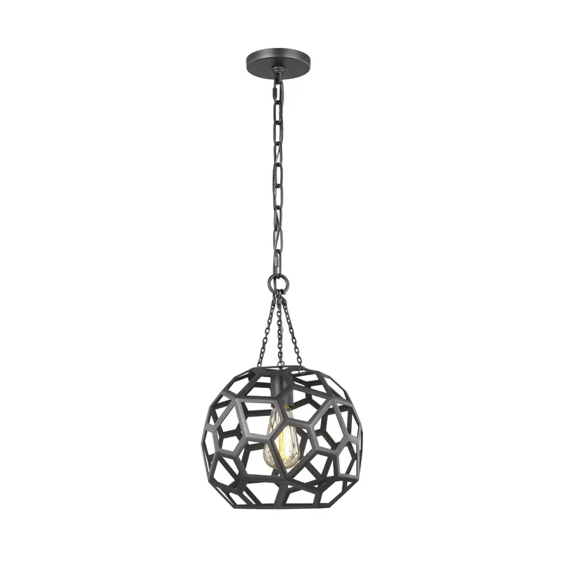 Alexa Hampton Feccetta Small Pendant in Midnight Black