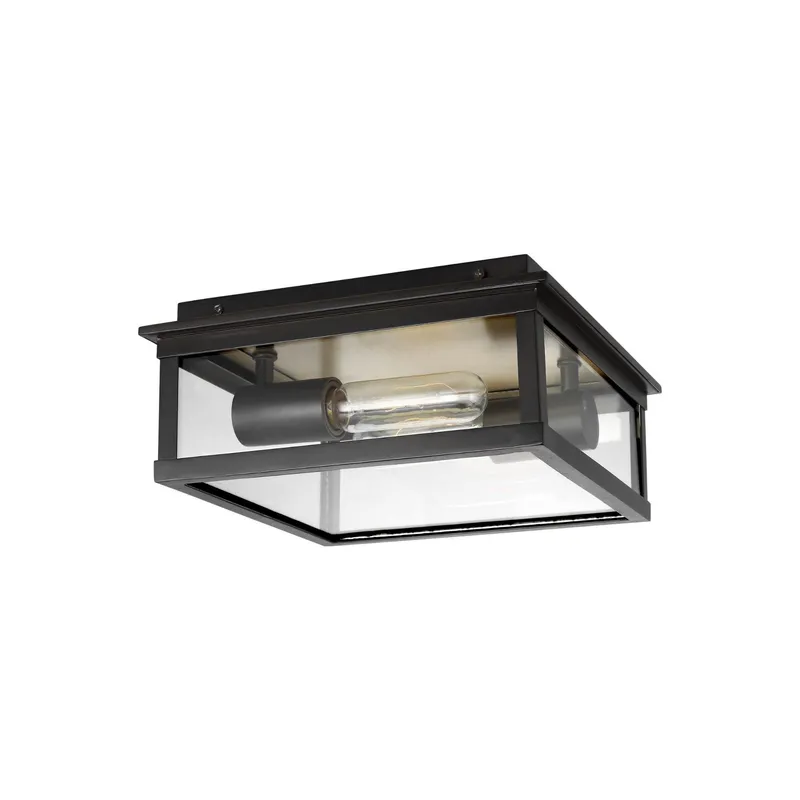 Chapman & Myers Freeport Medium Outdoor Flush Mount in Heritage Copper