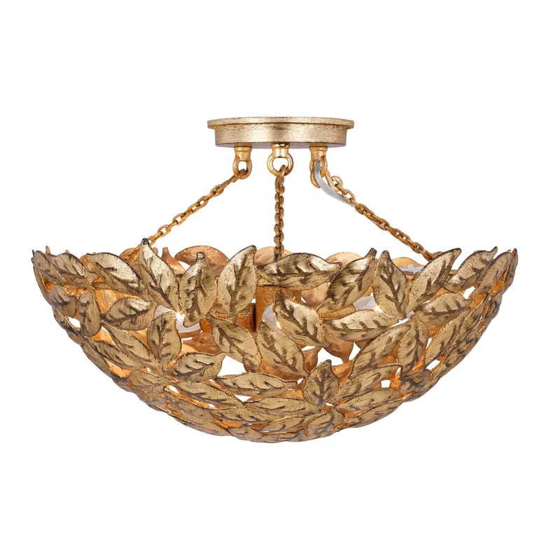 Alexa Hampton Kelan Semi Flush Mount in Antique Gild