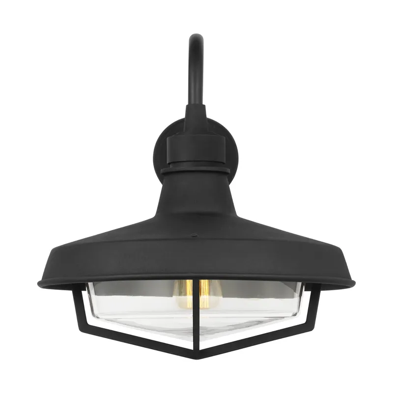 Thomas O'Brien Hollis Large Wall Lantern in Textured Black