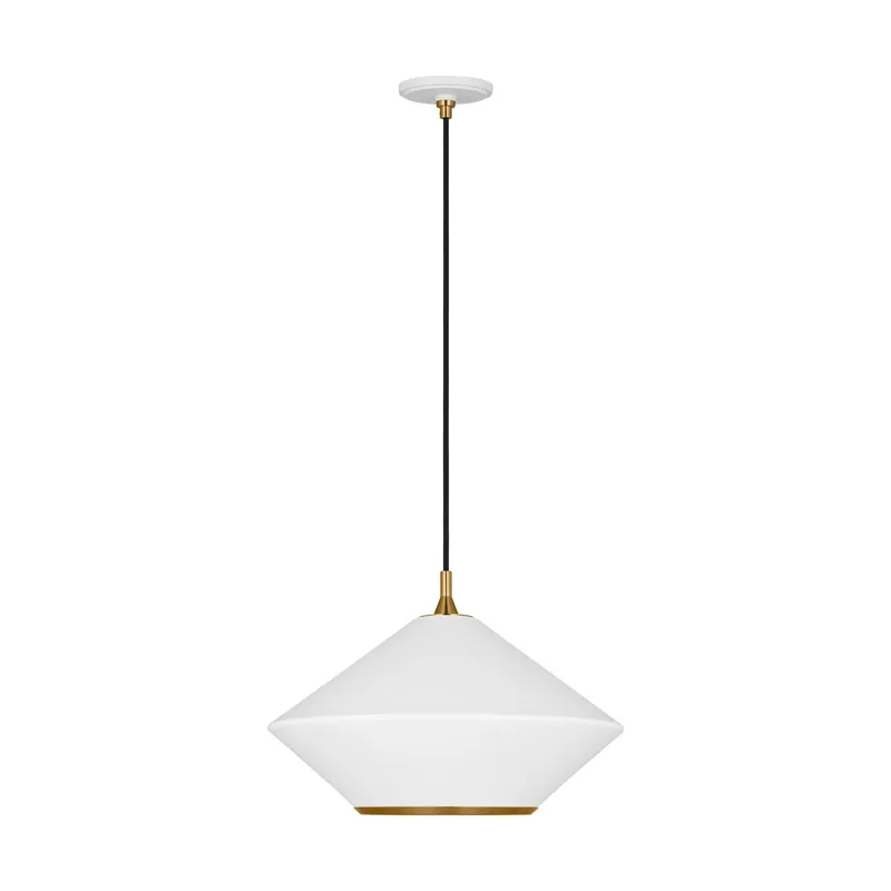 Thomas O'Brien Stanza Extra Large Pendant in Matte White