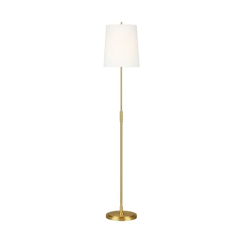 Thomas O'Brien Beckham Classic Floor Lamp in Burnished Brass