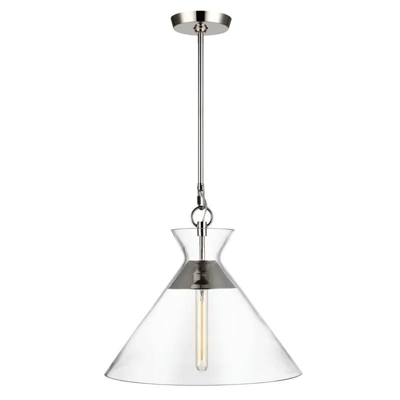 Chapman & Myers Atlantic Wide Pendant in Polished Nickel